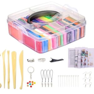 Oven Bake Polymer Clay with Storage Box – 32 Colors
