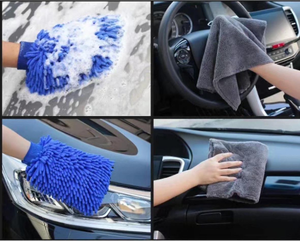 Car Cleaning kit with Foldable Bucket and Storage Bag – 10 Piece - Image 2