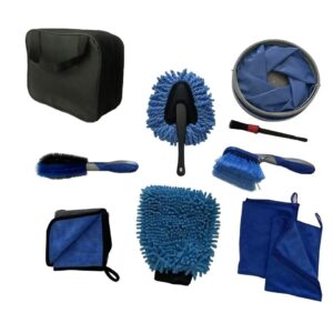 Car Cleaning kit with Foldable Bucket and Storage Bag – 10 Piece