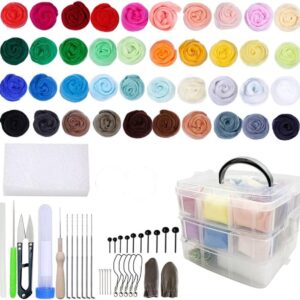 Needle Felting Kit with Storage Box - 40 Colours