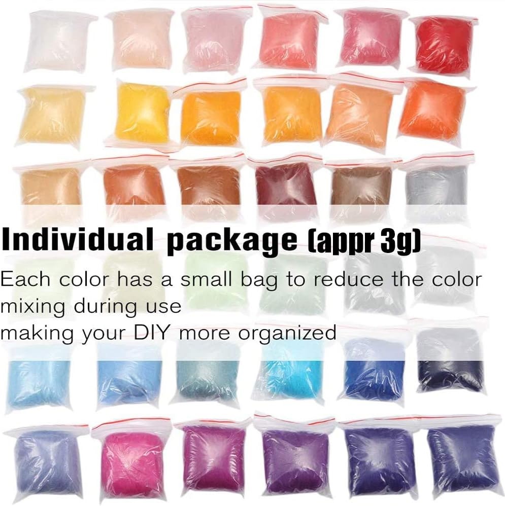 Needle Felting Kit with Storage Box - 40 Colours - Image 3