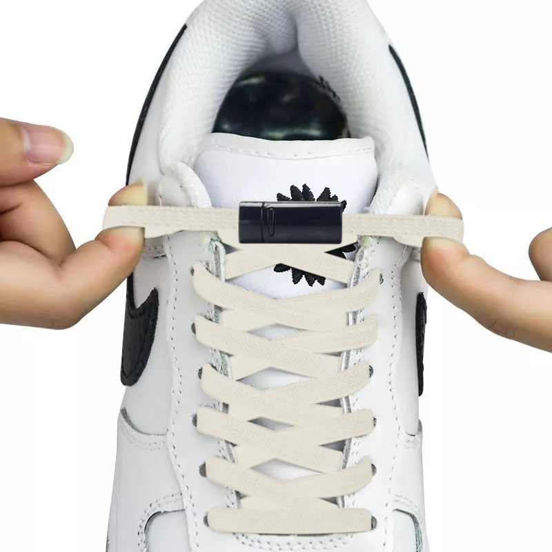 No Tie Magnetic Shoelaces - White & Black - Image 3