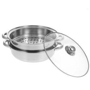 Steam Pot with Glass Lid - 28CM