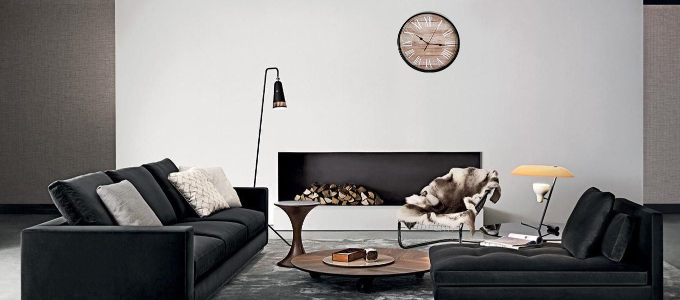 Wall Clock with Black Frame - 28CM - Image 4