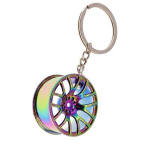 Wheel Rim Key Chain - Rainbow