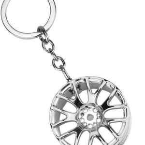 Wheel Rim Key Chain - Silver